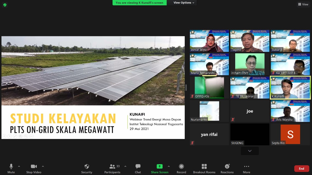 Fakultas Vokasi ITNY  Selenggarakan Webinar “Tren Energi Masa Depan