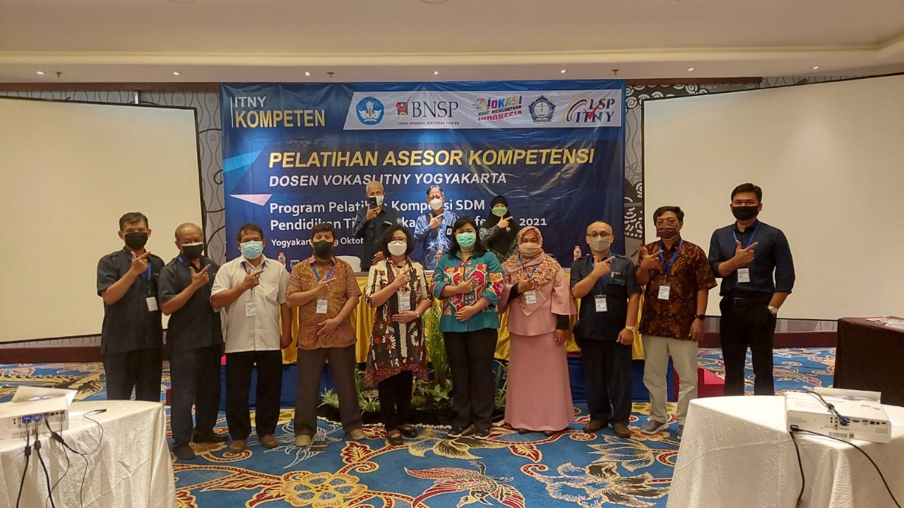 Fakultas Vokasi Institut Teknologi Nasional Yogyakarta (ITNY) selenggarakan pelatihan Asesor kompetensi bagi dosen2 vokasi atas bantuan dari Dirjen Vokasi
